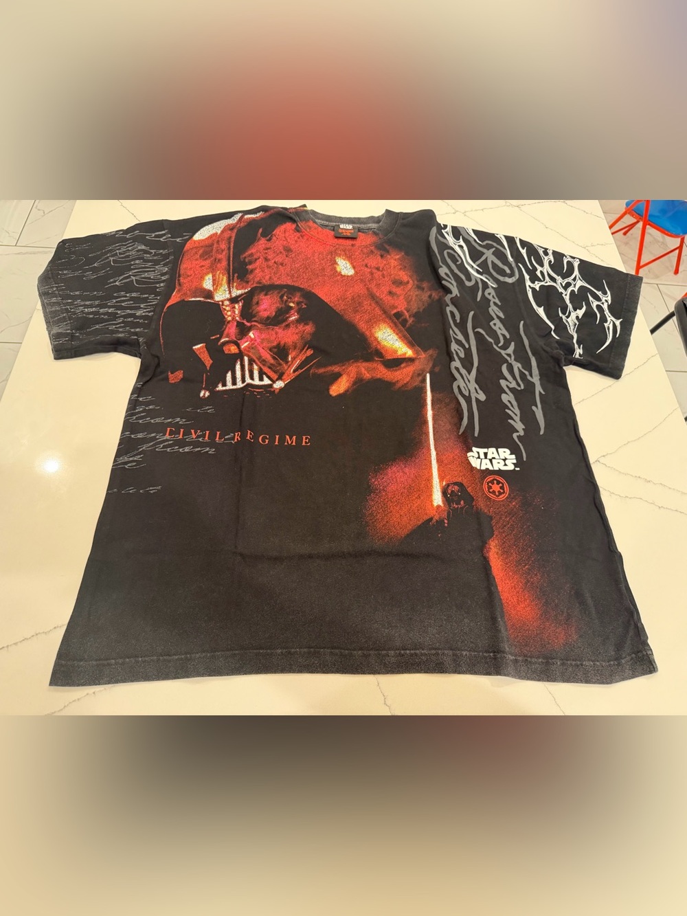 Star Wars Black & Red Short Sleeve Tee with Vader Graphic